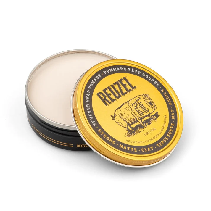 Liquid Death x Reuzel – Severed Head Clay Pomade
