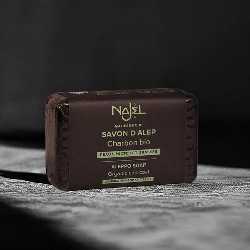 Savon D'Alep Au Charbon Végétal Bio 100 gr - Najel
