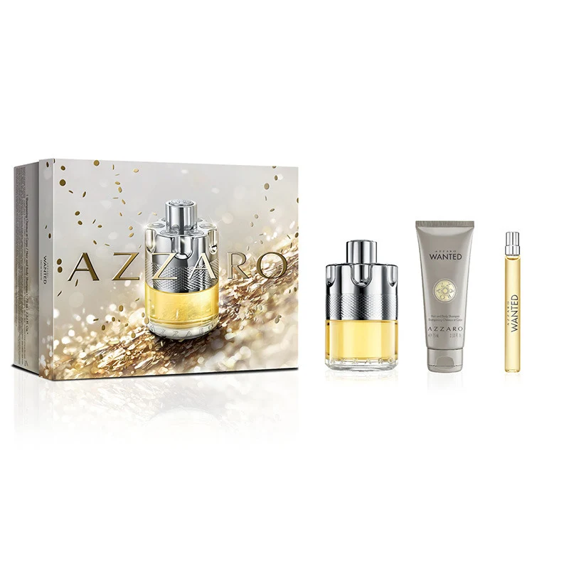 Azzaro WANTED Coffret Eau de Toilette 100ml + 10ml + Gel douche 75ml