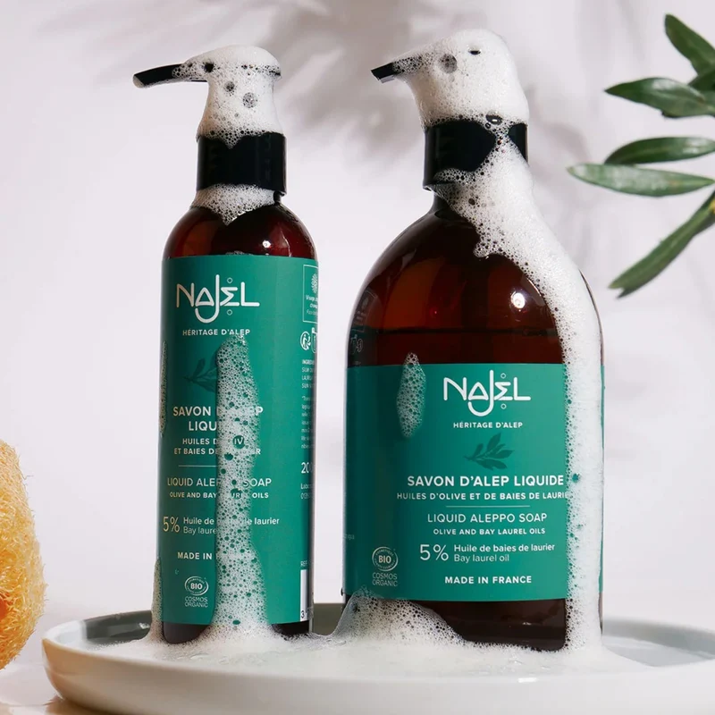 Savon D’Alep Liquide 5 % Laurier* – 200 ml – Najel