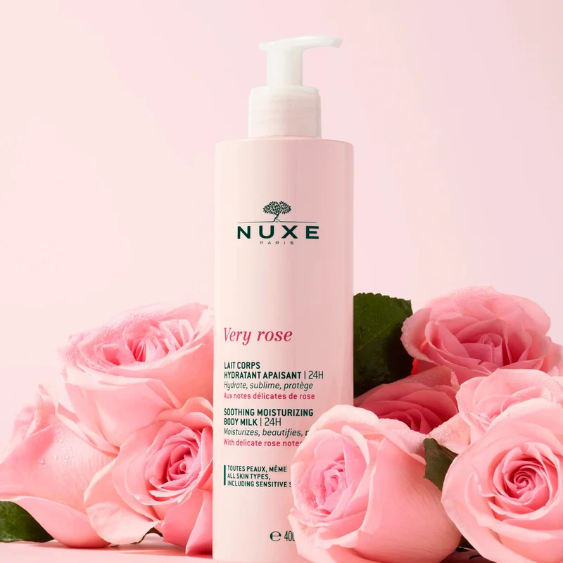 Very Rose – Lait Corps Hydratant Apaisant 24H 400 ml – NUXE