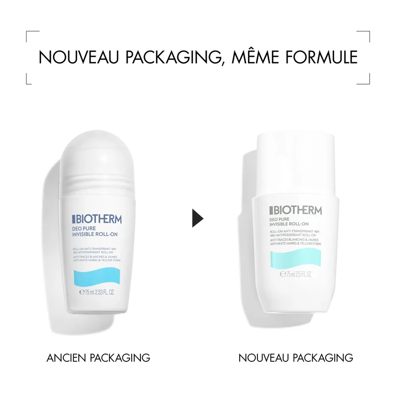 Biotherm -Deo Pure Déodorant Invisible Roll-On 48h 75 ml