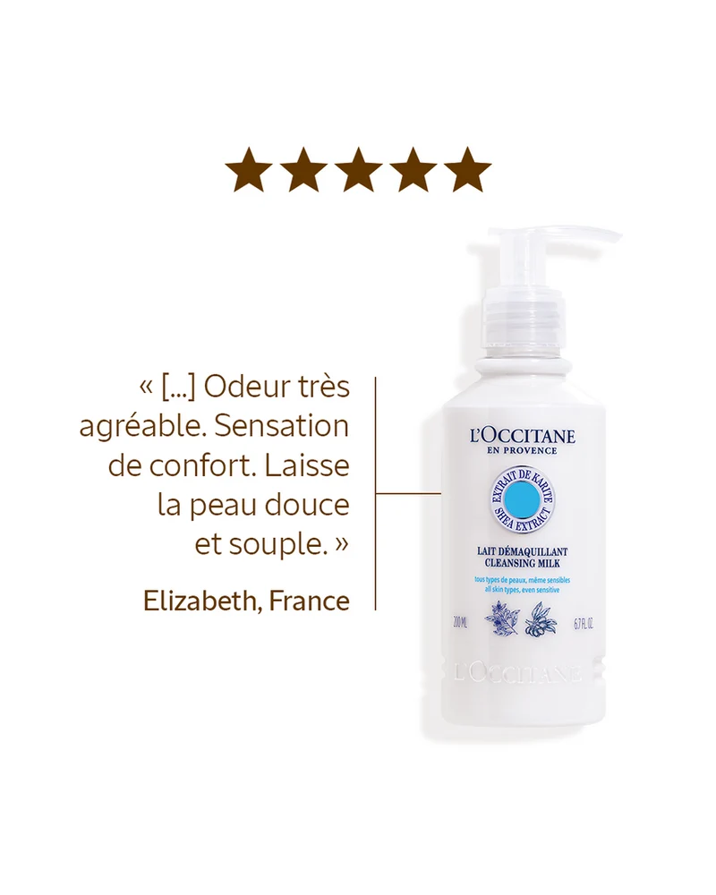 L'Occitane Lait Démaquillant Karité 200ml