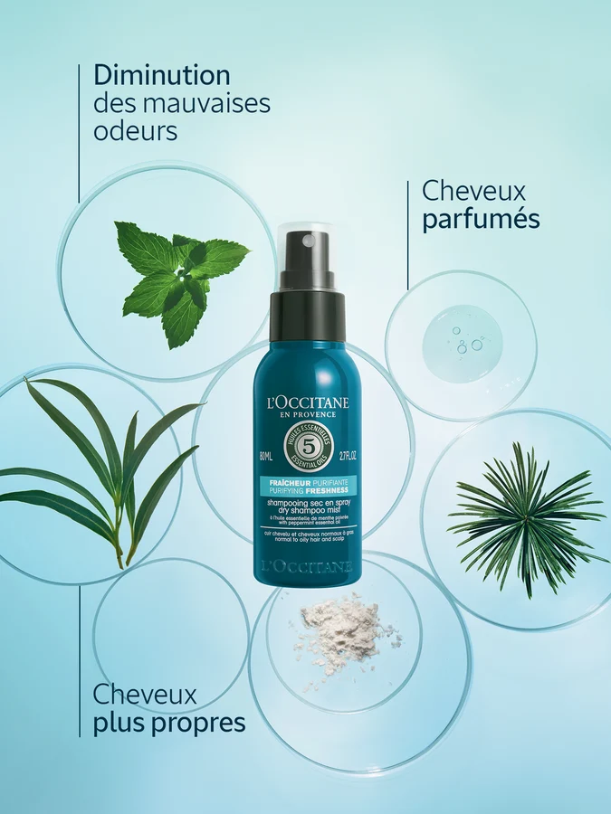 L'Occitane Shampooing Sec en Spray Fraîcheur Purifiante