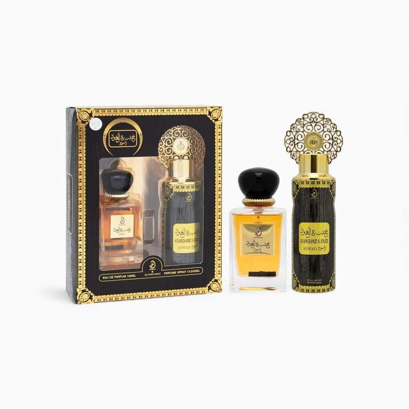 Coffret Khashab oud Aswad EDP et déodorant - Arabiyat prestige