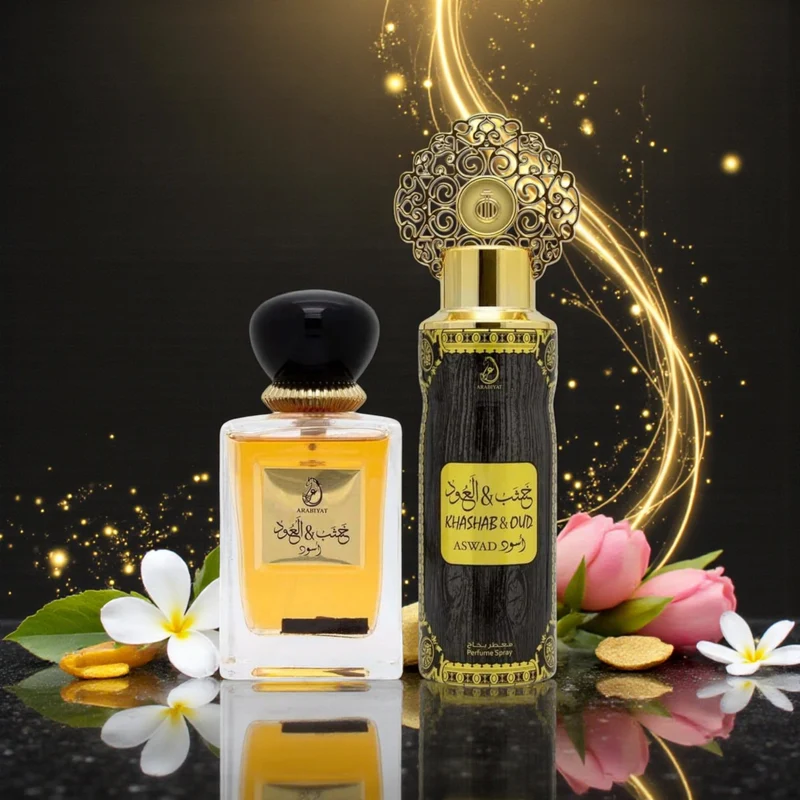Coffret Khashab oud Aswad EDP et déodorant - Arabiyat prestige