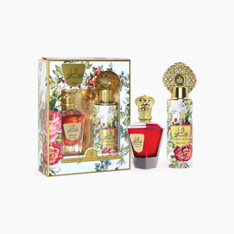 Coffret Zahoor Al Lail Intense EDP et Déodorant – Arabiyat Prestige