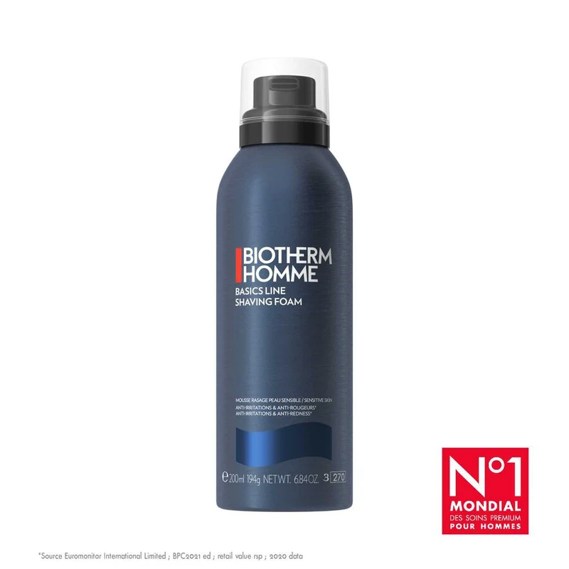 Biotherm - BIOTHERM HOMME Mousse de rasage pour homme - Peaux sensibles 200 ml