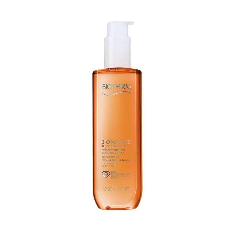 Biotherm - BIOSOURCE TOTAL RENEW OIL Huile Auto-Moussante Démaquillante et Purifiante 200 ml