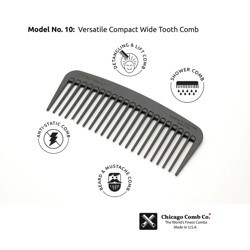 Hair Comb Model No. 10 – Carbon Fiber