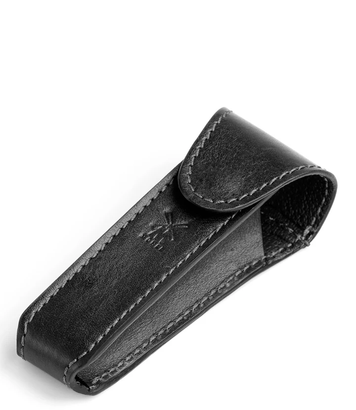 Safety Razor Case – Black Leather