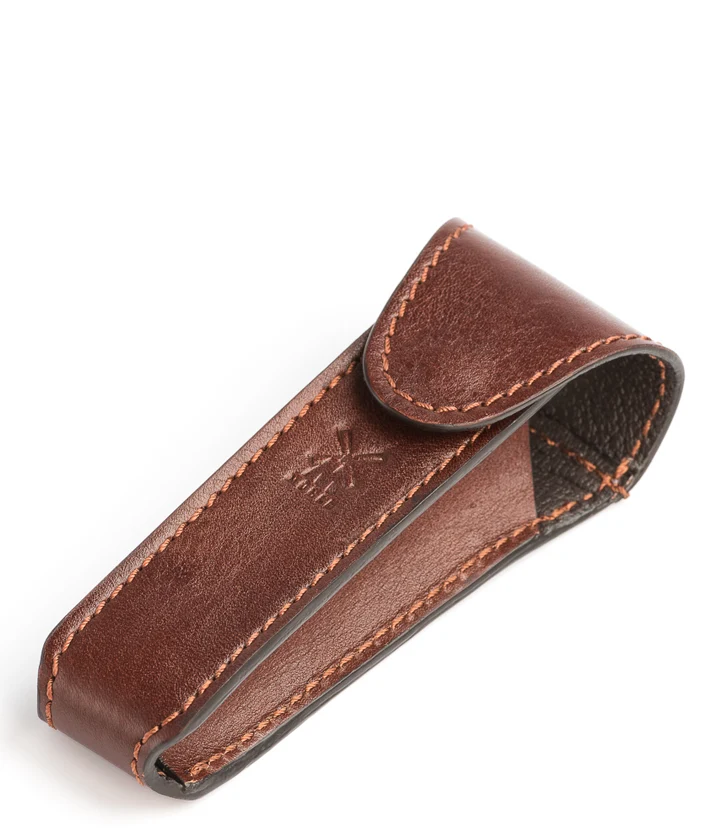 Safety Razor Case – Brown Leather