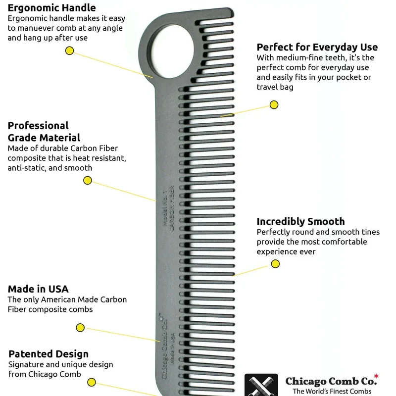 Hair Comb Model No. 1 – Carbon Fiber