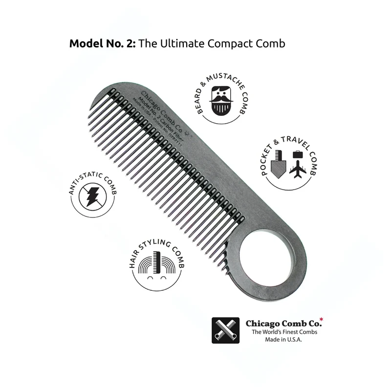 Beard Comb Model No. 2 – Carbon