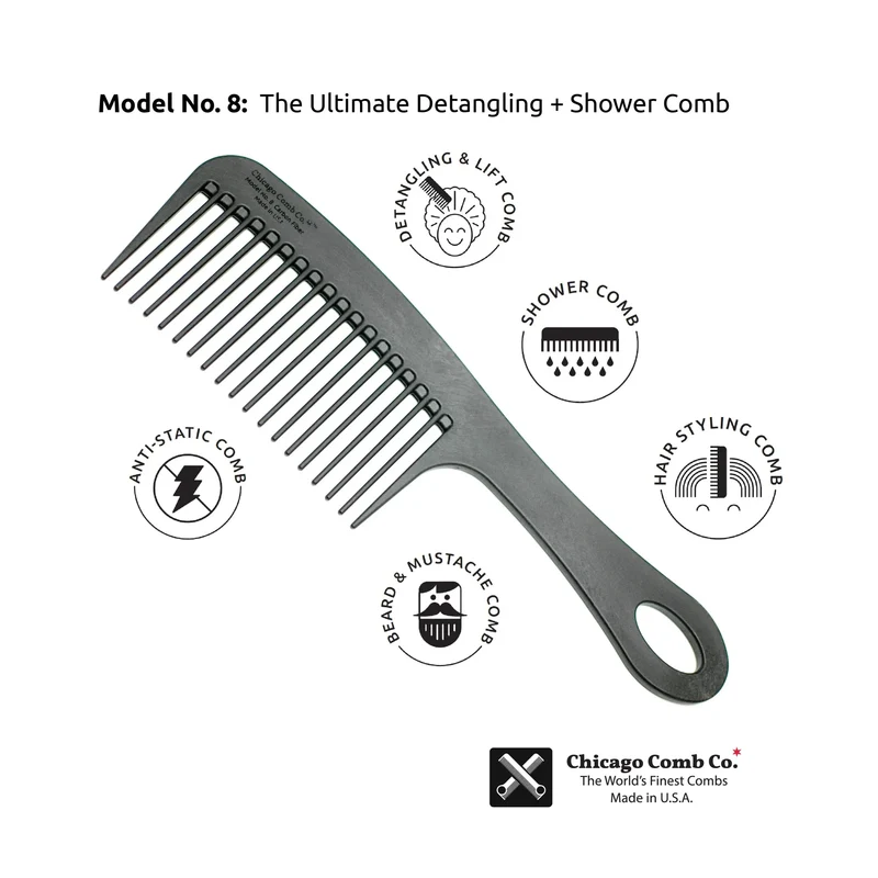 Hair Comb Model No. 8 – Carbon Fiber