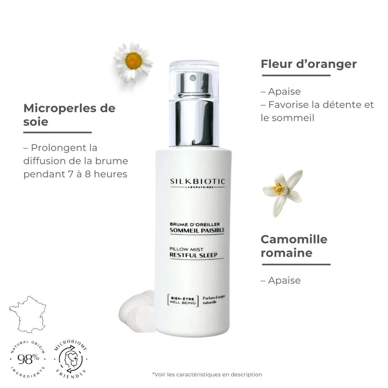 Brume d'oreiller Sommeil paisible – 50ml – SILKBIOTIC