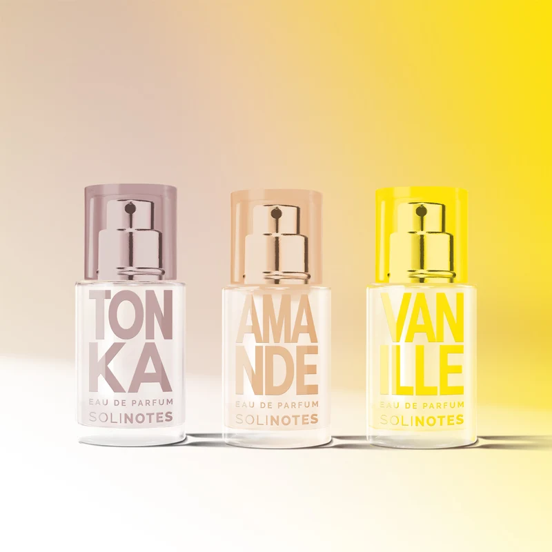 Coffret 3 Eaux de Parfum 15ml Tonka, Amande, Vanille