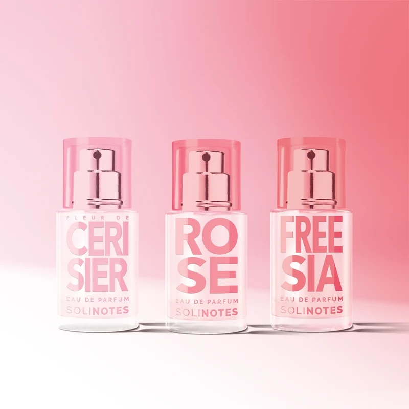 Coffret 3 Eaux de Parfum - Fleur de Cerisier, Rose, Freesia