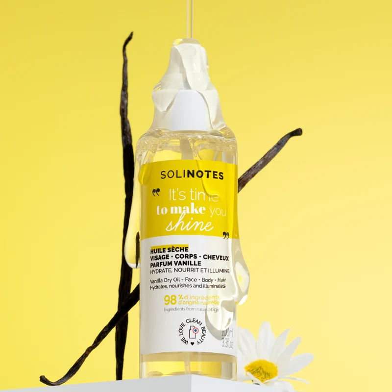 Huile Sèche Vanille - Corps, Visage & Cheveux 100ml