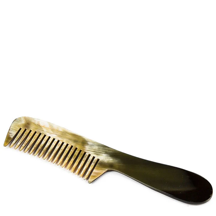 Genuine Horn Comb White Handle