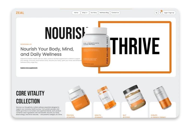 Zeal – Supplement Shopify Theme