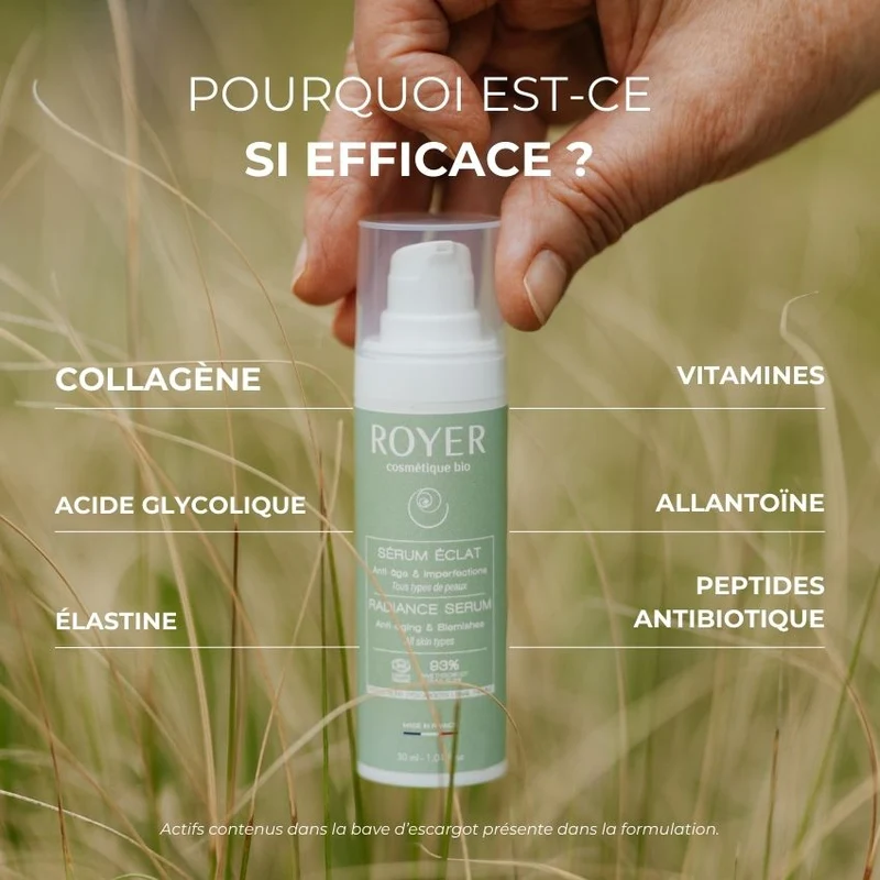 Sérum visage à la bave d'escargot