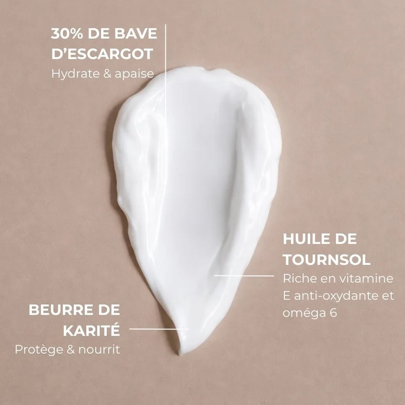 Masque visage à la bave d'escargot