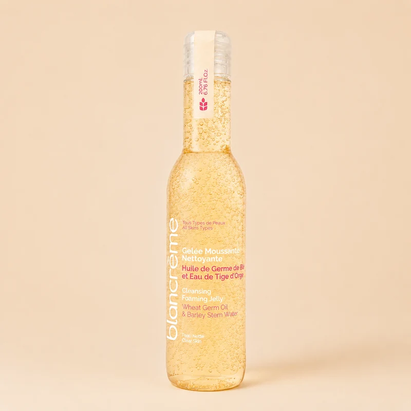 Gelée moussante nettoyante au huile de germe Blé & Orge