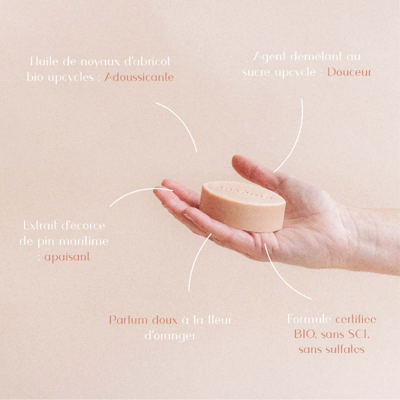 Shampoing solide - Cuir chevelu sensible ou cheveux normaux